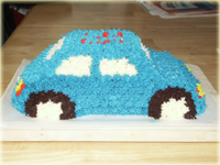 Denna tårta bakade jag till en kompis som fyllde 35, men bara för att få testa bilformen jag köpt till Isaacs 1-årsdag