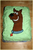 Denna scooby doo tårta gjorde jag till min gudson Wilmers 4-årskalas