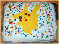 Den här Pokemon tårtan gjorde jag till min gudson Wilmer när han fyllde 5 år. Pikatchu tror jag att figuren hette
